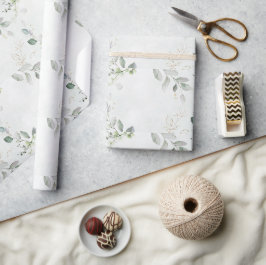 Elegant Eukalyptus Greenery Geschenkpapier