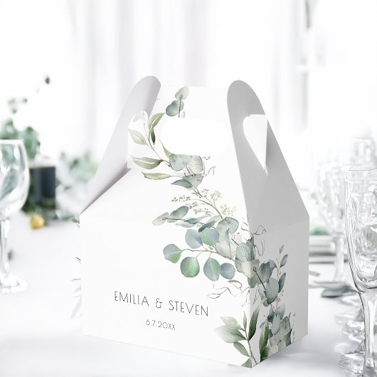 Elegant Eukalyptus Greenery Geschenkschachtel