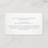 Elegant Eukalyptus Greenery Gold Unterkünfte Begleitkarte (Rückseite)