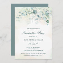 Elegant Eukalyptus Greenery Graduation Party