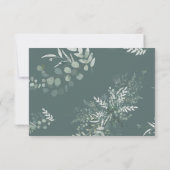 Elegant Eukalyptus Greenery Hochzeit RSVP Karte (Rückseite)
