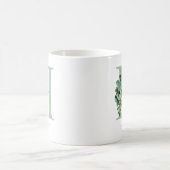 Elegant Eukalyptus Greenery Initial Name Monogram Kaffeetasse (Mittel)