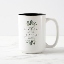 Elegant Eukalyptus Greenery Mutter des Bräutigams Zweifarbige Tasse
