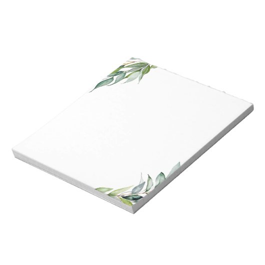 Elegant Eukalyptus Greenery Notizblock (Rotiert)