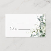 Elegant Eukalyptus Greenery Platzkarte (Vorderseite)