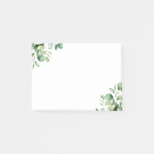 Elegant Eukalyptus Greenery Post-it Klebezettel (Vorderseite)
