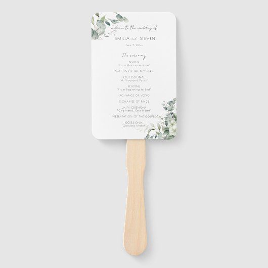 Elegant Eukalyptus Greenery Program Fächer (Vorderseite)