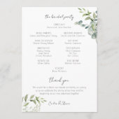 Elegant Eukalyptus Greenery Programm (Rückseite)