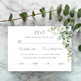 Elegant Eukalyptus Greenery RSVP Karte