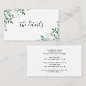 Elegant Eukalyptus Greenery Rustic Wedding RSVP Begleitkarte (Vorne/Hinten)
