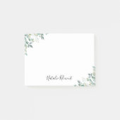 Elegant Eukalyptus Greenery Rustikale Grüne Blätte Post-it Klebezettel (Vorderseite)