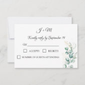 Elegant Eukalyptus Greenery Rustikale Moderne UAWG RSVP Karte (Vorderseite)