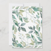 Elegant Eukalyptus Greenery Rustikales Brautparty Einladung (Rückseite)