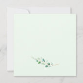 Elegant Eukalyptus Greenery Square Wedding Einladung (Rückseite)