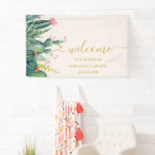 Elegant Eukalyptus Greenery Succulents Wedding Banner (Insitu)