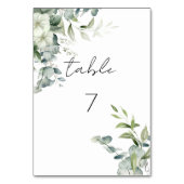 Elegant Eukalyptus Greenery Tischnummer (Vorderseite)