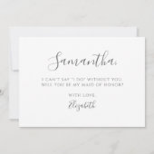 Elegant Eukalyptus Greenery Trauzeugin Vorschlag Einladung (Rückseite)