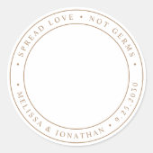 Elegant Eukalyptus Greenery verbreitet Liebe nicht Runder Aufkleber (Vorderseite)