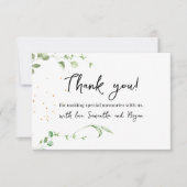 Elegant Eukalyptus Greenery Watercolor Dankeskarte (Vorderseite)
