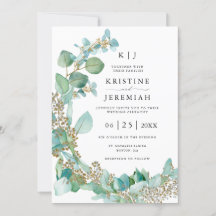 Elegant Eukalyptus Greenery Watercolor Wedding
