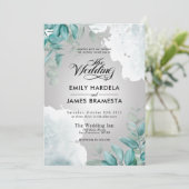 Elegant Eukalyptus Greenery Watercolor Wedding Einladung (Stehend Vorderseite)