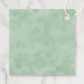 Elegant Eukalyptus Greenery Wedding Monogram Geschenkanhänger (Rückseite)