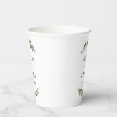 Elegant Eukalyptus Greenery Wedding Monogram Pappbecher (Rechts)