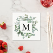 Elegant Eukalyptus Greenery Wedding Paper Serviette (Beispiel)