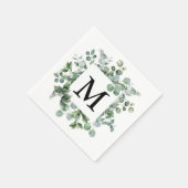 Elegant Eukalyptus Greenery Wedding Paper Serviette (Ecke)
