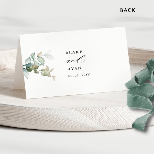Elegant Eukalyptus Greenery Wedding Platzkarten Tischnummer