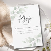Elegant Eukalyptus Greenery Wedding RSVP Card