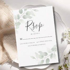 Elegant Eukalyptus Greenery Wedding RSVP Card