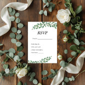 Elegant Eukalyptus Greenery Wedding RSVP Card Karte