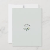 Elegant Eukalyptus Greenery Wedding Save the Date Einladung (Rückseite)