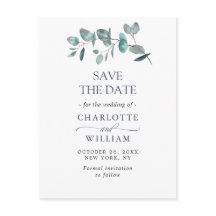 Elegant Eukalyptus Greenery Wedding Save the Date