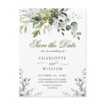 Elegant Eukalyptus Greenery Wedding Save the Date