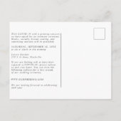 Elegant Eukalyptus Grün Gold Einladungspostkarte (Rückseite)