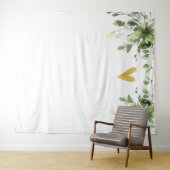 Elegant Eukalyptus Grüne Hochzeitskulisse Wandteppich (Beispiel (Horizontal))