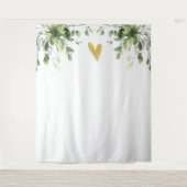 Elegant Eukalyptus Grüne Hochzeitskulisse Wandteppich (Vorderseite)