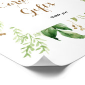 Elegant Eukalyptus Grüne Karten und Geschenke Zeic Poster (Ecke)
