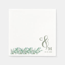Elegant Eukalyptus leaf Greenerity Wedding Serviette