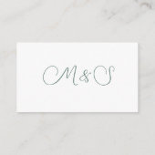 Elegant Eukalyptus Leaf Wedding Reception Details Begleitkarte (Rückseite)