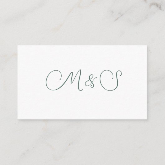 Elegant Eukalyptus Leaf Wedding Reception Details Begleitkarte (Rückseite)