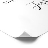 Elegant Eukalyptus Unplugged Wedding Zeremony Poster (Ecke)