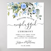 Elegant Eukalyptus Unplugged Wedding Zeremony Poster (Vorne)