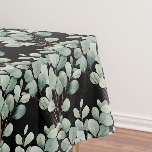 Elegant Eukalyptus Verlasst Grüntisch-Runner Tischdecke (Beispiel)