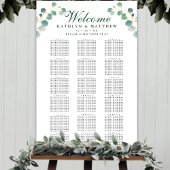 Elegant Eukalyptus Wedding 18 Table Seating Poster