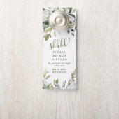 Elegant Eukalyptus Wedding Welcome nicht stören Türanhänger (Auf Knauf)