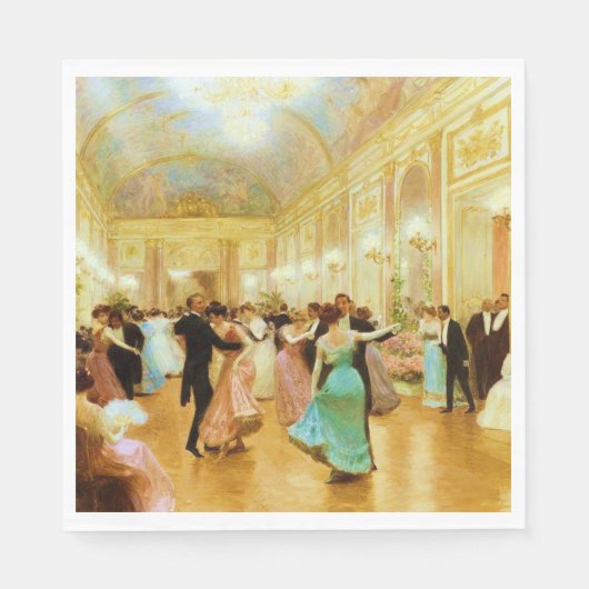Elegant Evening (Dancing at the Palace Ball) Serviette (Vorderseite)