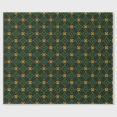 Elegant Evergreen Emerald Green und Gold Geschenkpapier (Flach)